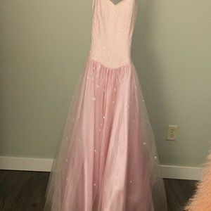 Vintage Pink Prom Dress